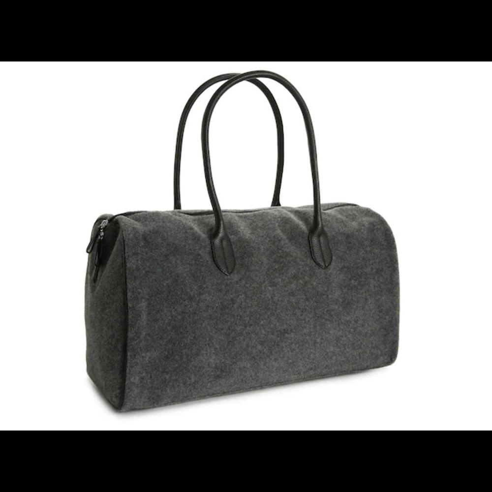 NWOT! DSW Gray Felt Duffle Overnight Bag